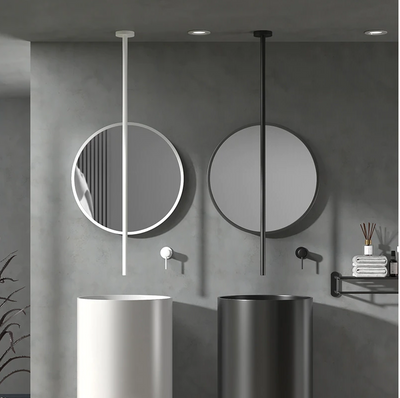 Cielo-Modern design Ceiling Mount Bathroom Faucet with wall mounted control lever handle