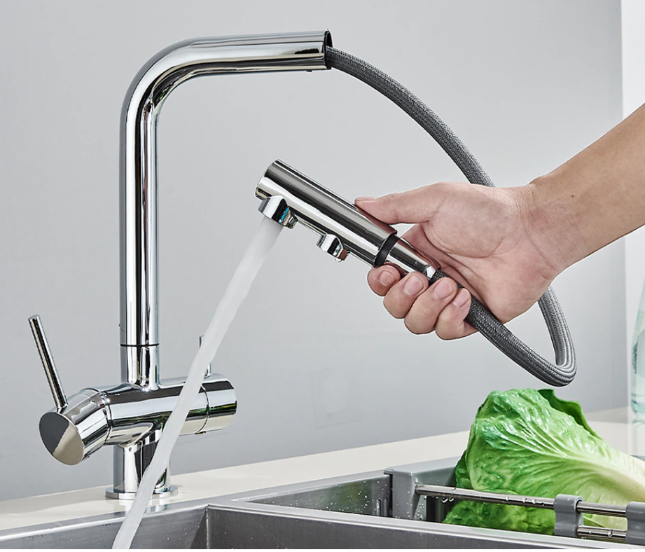 Norway-2 Way Dual function Kitchen and Reverse Osmosis water filter with pull out spray faucet