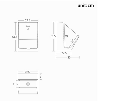 Colors Stainless Steel Touchless Urinal