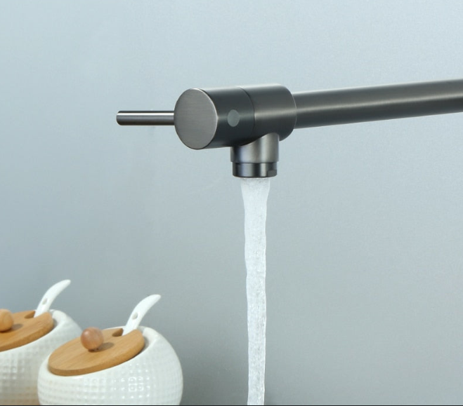 Grey gun wallmounted pot filler cold water faucet