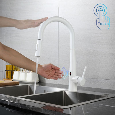 Motion sensor kitchen faucet