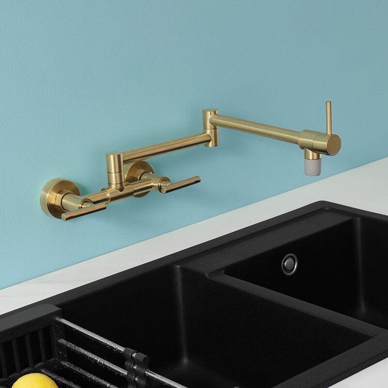 Modern Hot and Cold Wall Mounted Pot Filler Faucet