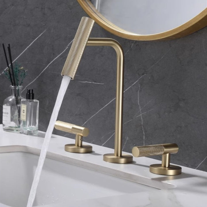 Rio-New 2023 Brushed Gold 8" Inch wide spread faucet