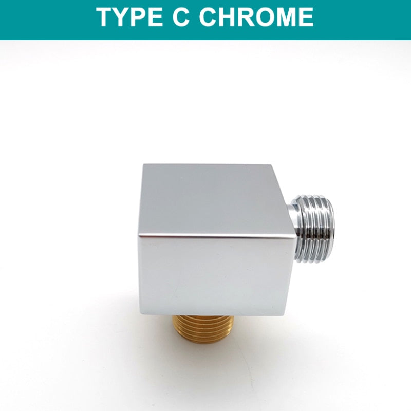 Black-Brushed Gold-Chrome-Grey Gun Square-Round Wall Union Angle Water Supply Valve