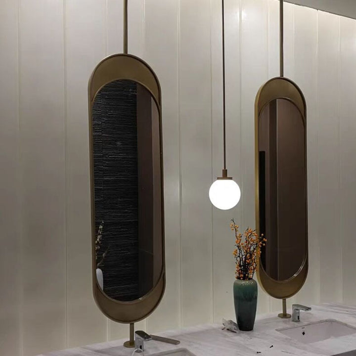 Custom - Ceiling Pendant Oval Mirror Bathroom mirror