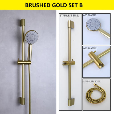 Brushed gold slide bar set