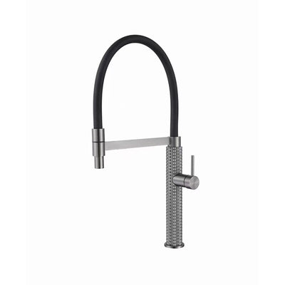 Grey gun kitchen faucet