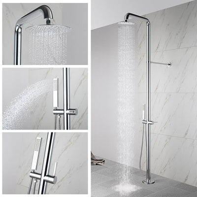 Chrome outdoor Floorstanding Beach Poolside Shower