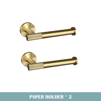 Cara-Nordic design brushed gold bathroom accessories