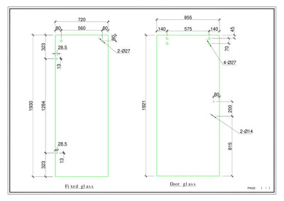 Copper Satin Sliding Frameless Shower Glass Door Hardware Kit SS05