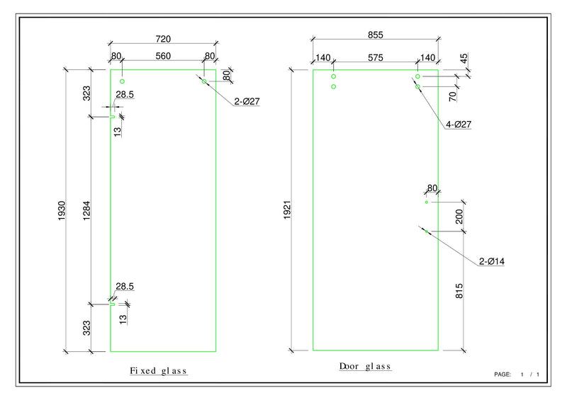 Copper Satin Sliding Frameless Shower Glass Door Hardware Kit SS05