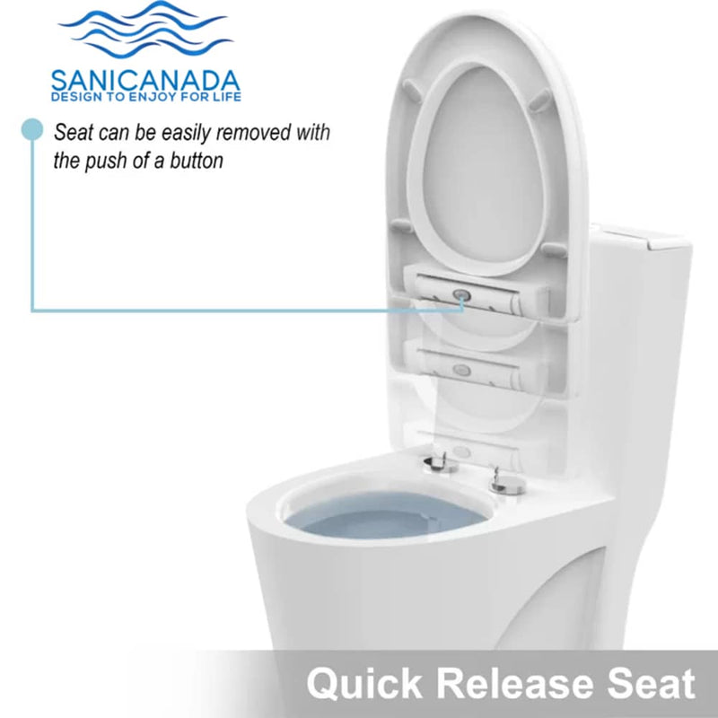 Sani Canada soft close and removable toilet seat model 950 (white color)