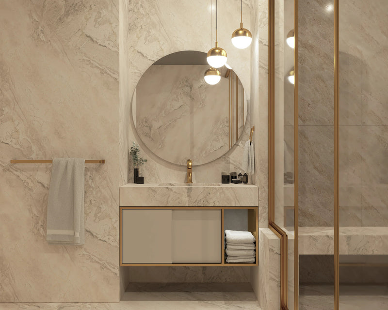 Perugia-Marble Quartz Wall Hung Bathroom Vanity