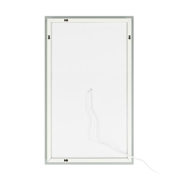 Led  chrome bathroom mirror 36"x 28" Square Built-in Light Strip Touch