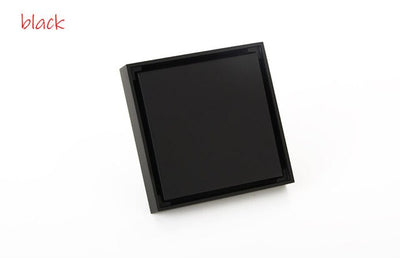 Brushed gold- Black Matte- Gold  4" X 4" SQUARE SHOWER DRAIN