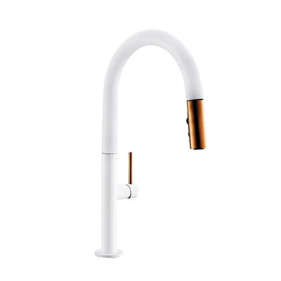 Black Rose Gold and  White Rose Gold Manual Pull Out  kitchen faucet
