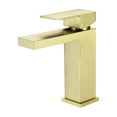 Brushed Rose Gold/Brushed Gold Single Hole Bathroom Faucet