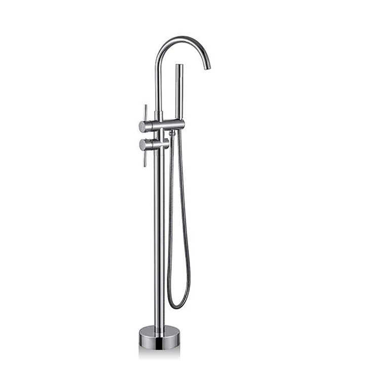 Modern Round Free Standing Bathtub Filler Faucet