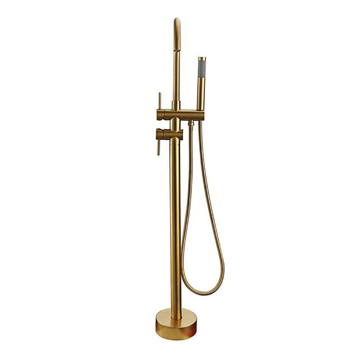 Modern Round Free Standing Bathtub Filler Faucet