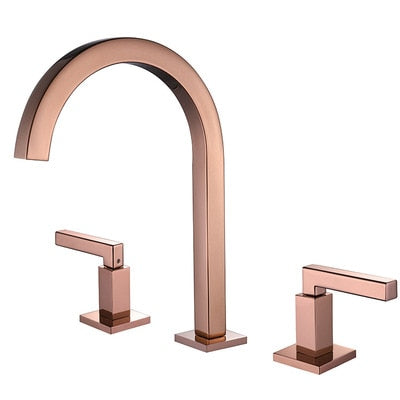 Black-Gold-Rose Gold-Chrome Square 8" Inch Wide Spread Lavatory Faucet