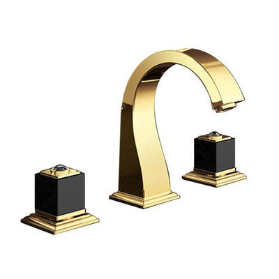 Donatella-Chrome-Rose Gold-Gold 8" inch Wide Spread Lavatory Faucet