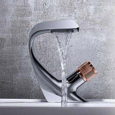 Black Waterfall modern euro design single hole faucet