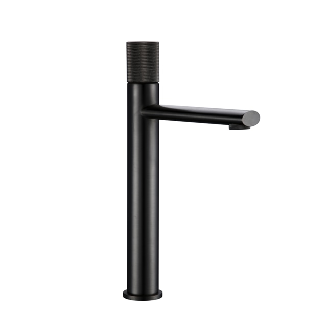 Black-Brushed Rose gold - Two Tone Tall Vessel Basin Lavatory Bathroom Faucet