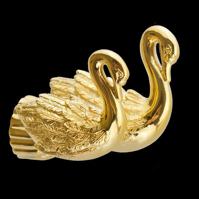 Gold Polished Brass Swan Bathroom Accessories