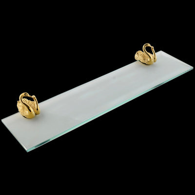 Gold Polished Brass Swan Bathroom Accessories