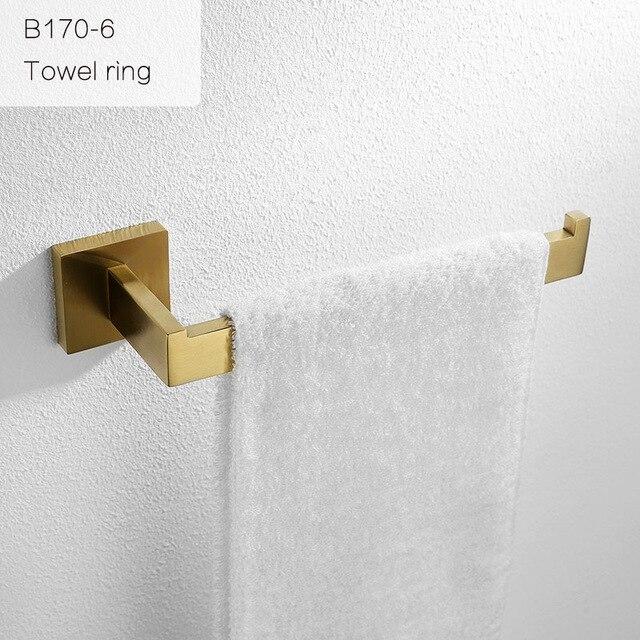 Brushed Gold Square  Bathroom Accessories