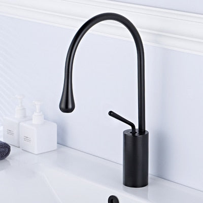 Tall Black- Brushed gold -White Tall Vessel and short vessel faucet
