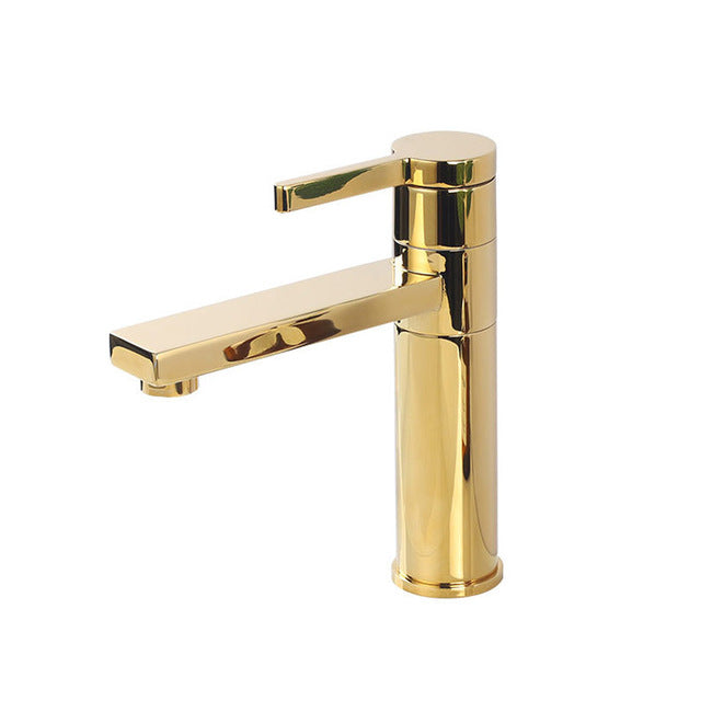 Leon-Brushed Gold- Gold-Black Tall and Short Rotable 360 Degree Single Hole Lavatory Faucet