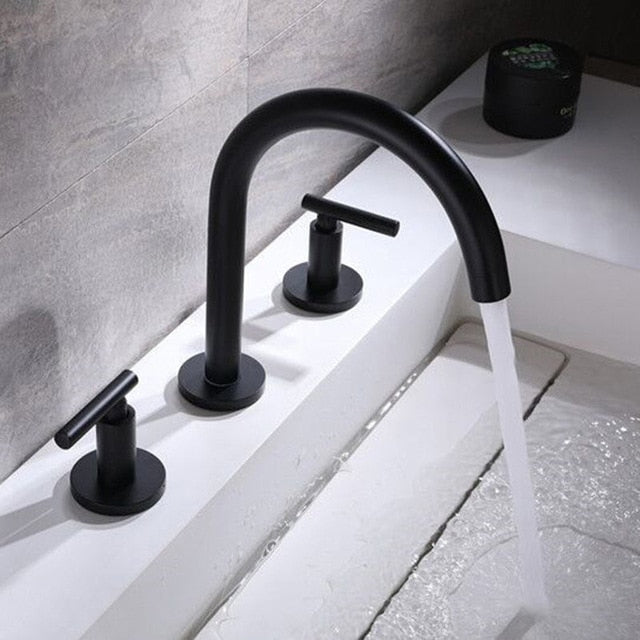 Bilbao-Gold -Black - Rose Gold 8" Inch Wide Spread Lavatory Faucet
