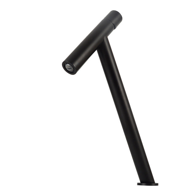 Politico-Black - Polished Rose Gold Tall Vessel Faucet Basin