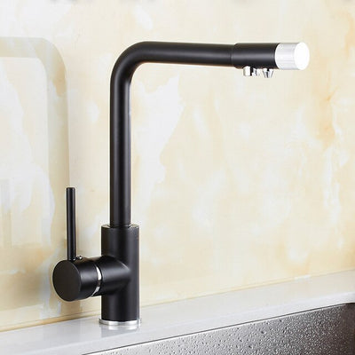 3 Way Gold Kitchen Faucet with hot and cold water filter faucet option