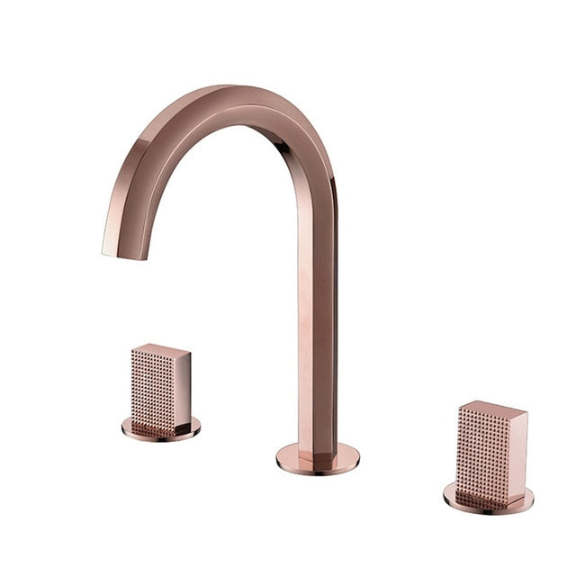 Barcelona 2 -Rose Gold/Gold/Chrome 8" Inch Wide Spread Bathroom Faucet