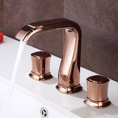 Ciao-Polished Gold- Polished Rose Gold- Matte Black- Chrome   8" Inch Widespread Lavatory Faucet