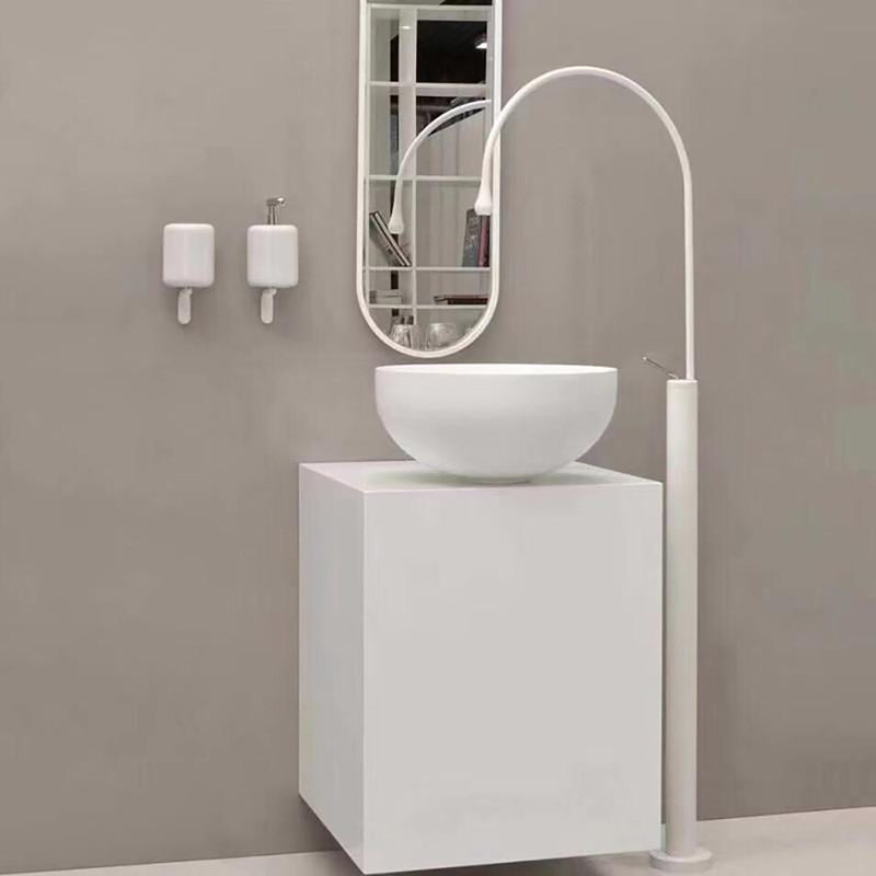 White-Black-Chrome- Gold Free Standing Tall Basin Bathroom Faucet