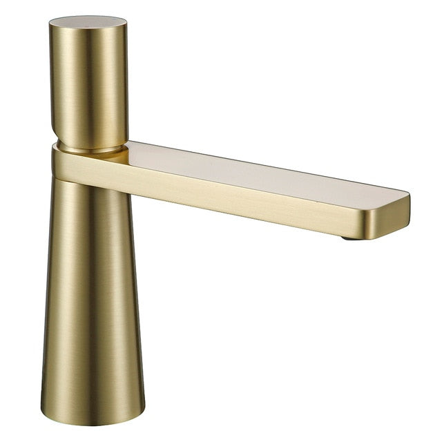 Brushed rose gold -brushed gold-Matte Black-White Single Hole Bathroom Faucet