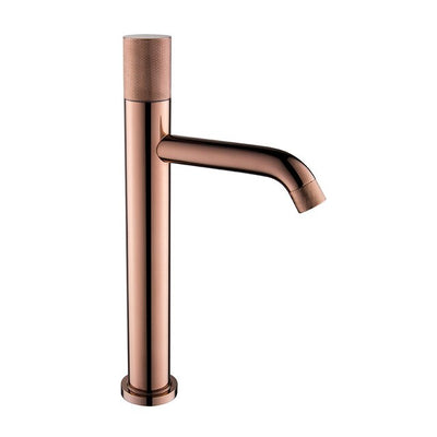 Matte Black and Rose Gold Tall Vessel Sink Faucet