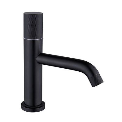 Matte Black and Rose Gold Tall Vessel Sink Faucet