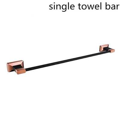 Rose Gold with Black Two Tone Colors Bathroom Accessories