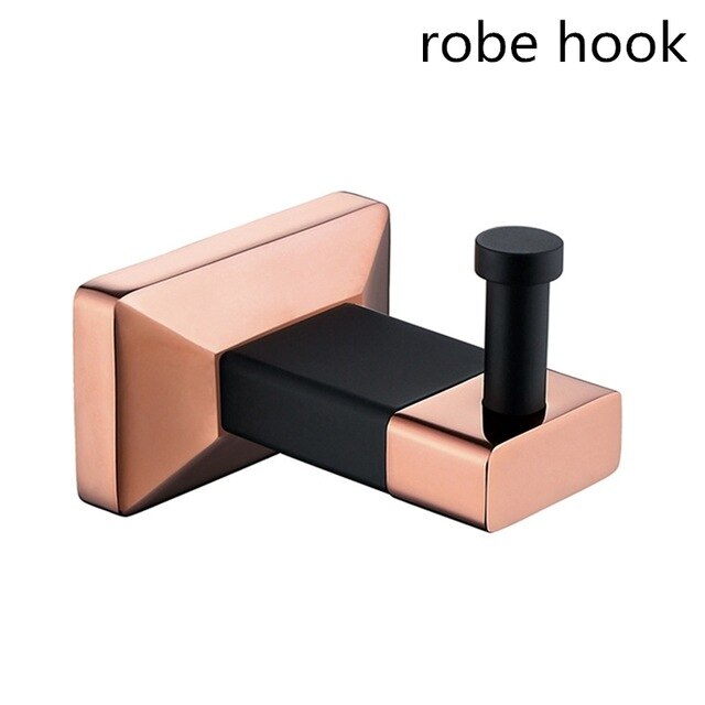 Rose Gold with Black Two Tone Colors Bathroom Accessories