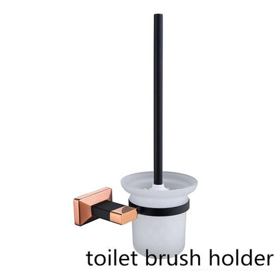 Rose Gold with Black Two Tone Colors Bathroom Accessories