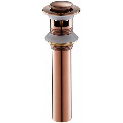 Brushed Rose Gold  Pop Up Drain  Assembly Replacement Kits Stopper, Flip Top, Overflow