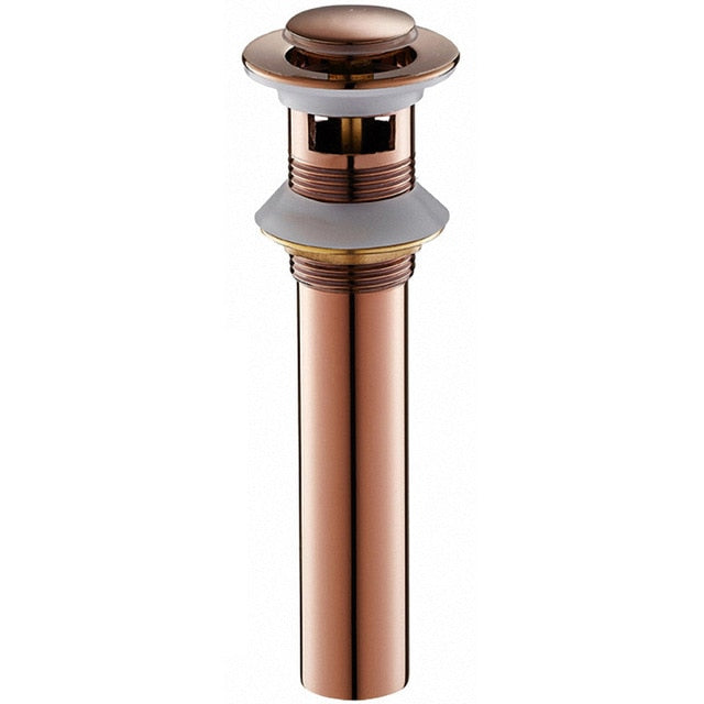 Brushed Rose Gold  Pop Up Drain  Assembly Replacement Kits Stopper, Flip Top, Overflow