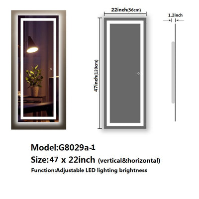 LED Smart dressing mirror bathroom mirror High Lumen Adjustable White Light Waterproof light Vertical&Horizontal