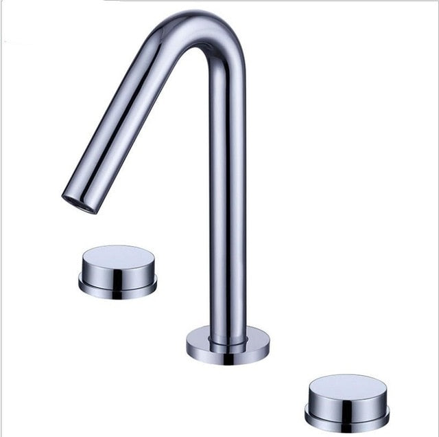 Brushed Gold- Matte Black-Chrome 8 inch Widespread Bathroom Faucet