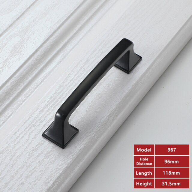 Matte Black cabinet door handle and knobs
