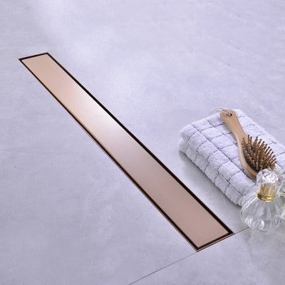 Rose Gold Polished - Linear Shower Drain 24" Inch